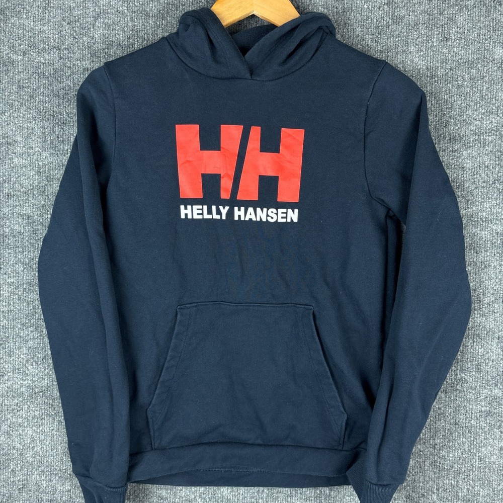 Helly Hansen Graphic Hoodie Youth 14-16 Black Brushed Knit